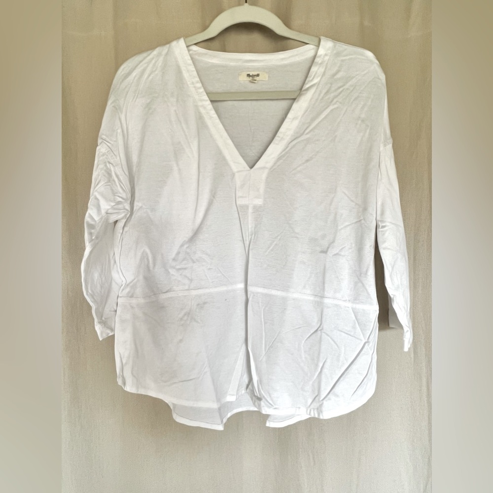 PRICE DROP! Madewell NWOT Luster 3/4 Sleeve Hi-Spun V-Neck Cotton Tee